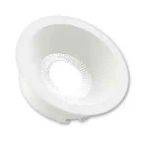 Spot fixe Rond affleurant conique Blanc pour ampoule LED GU10 - 013623RB