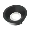 Spot fixe Rond affleurant conique Noir pour ampoule LED GU10 - 013623RN